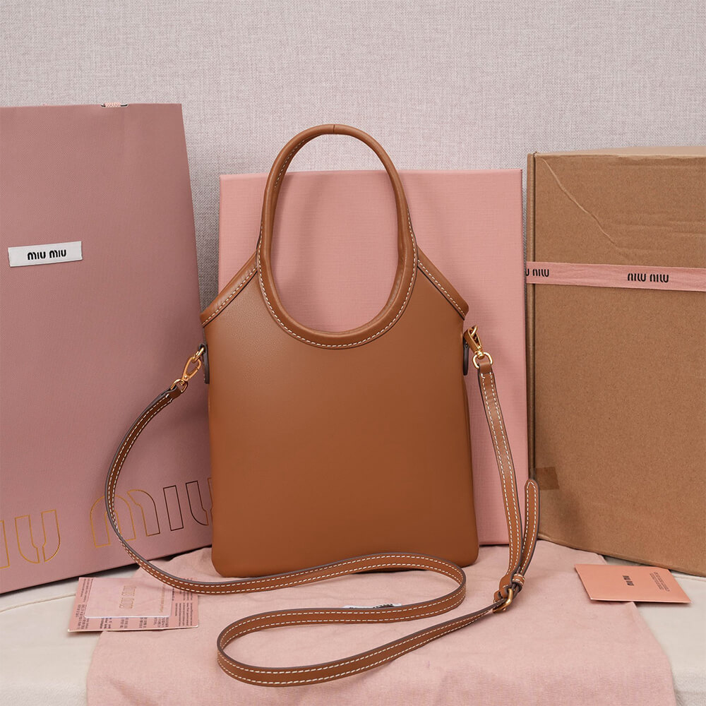 MIUMIU MINI IVY leather handbag(HIGH-END GRADE)