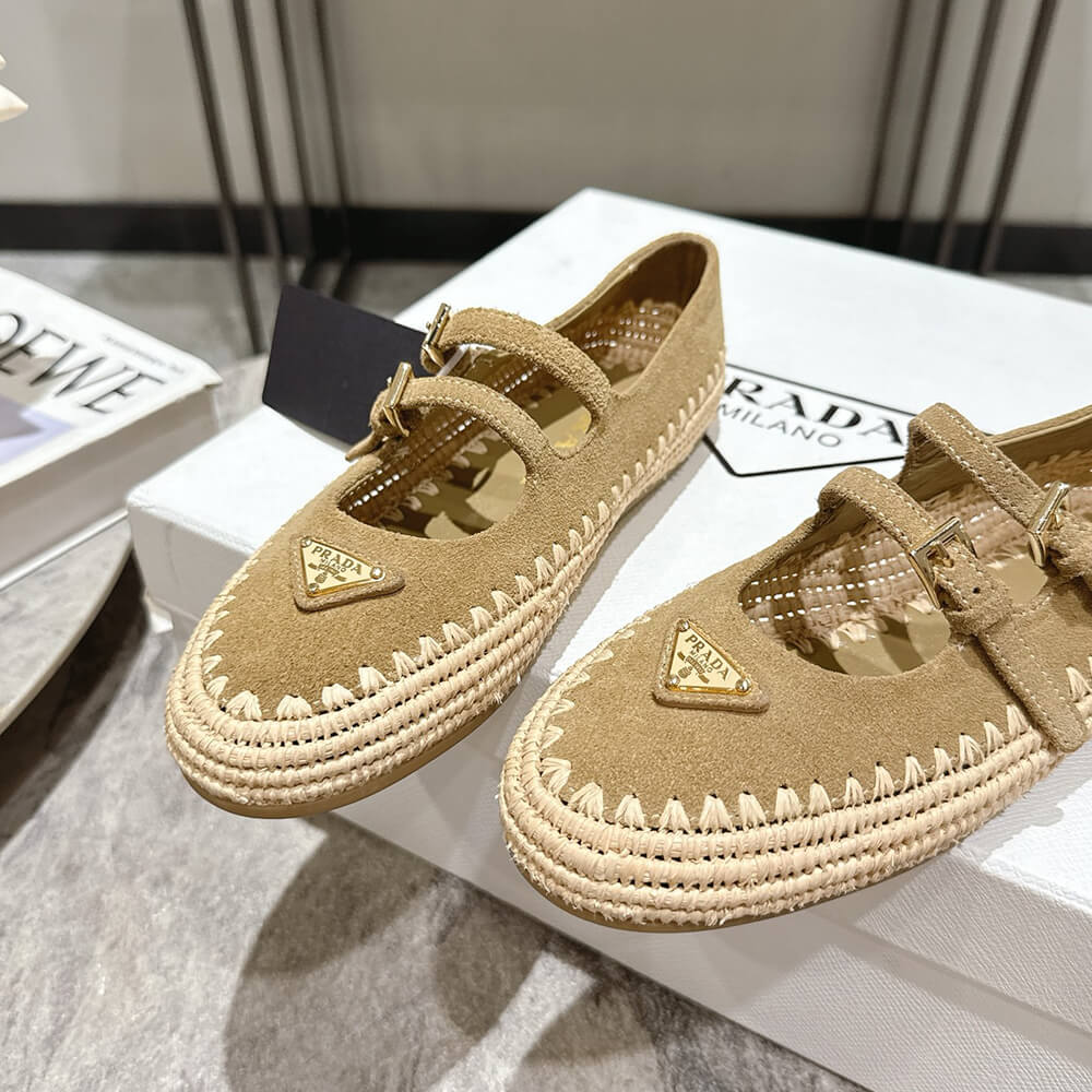 PRADA Suede ballerinas