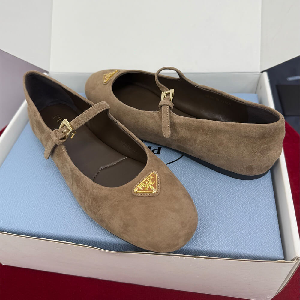 PRADA Suede ballerinas