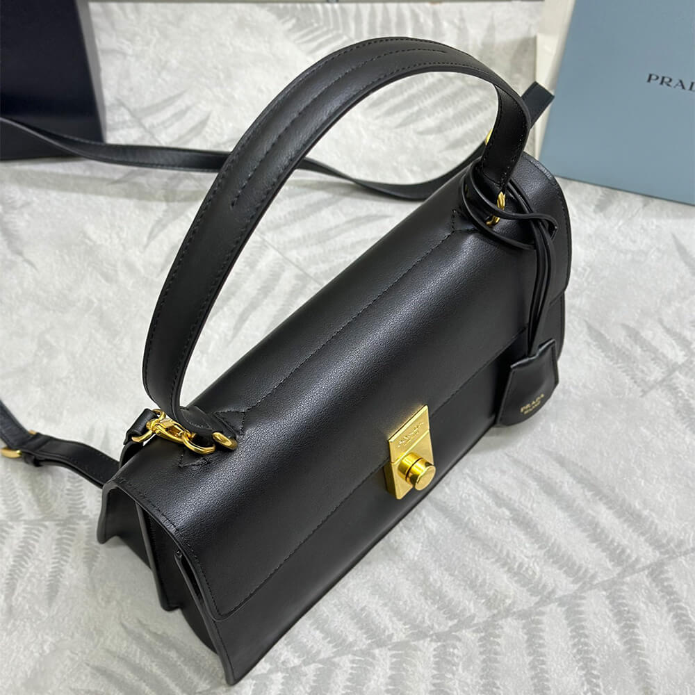 Prada Soft Sound medium leather shoulder bag(high-end grade)