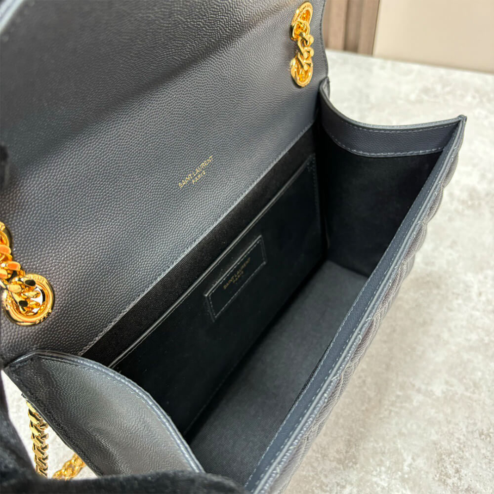 YSL envelope medium in grained leather