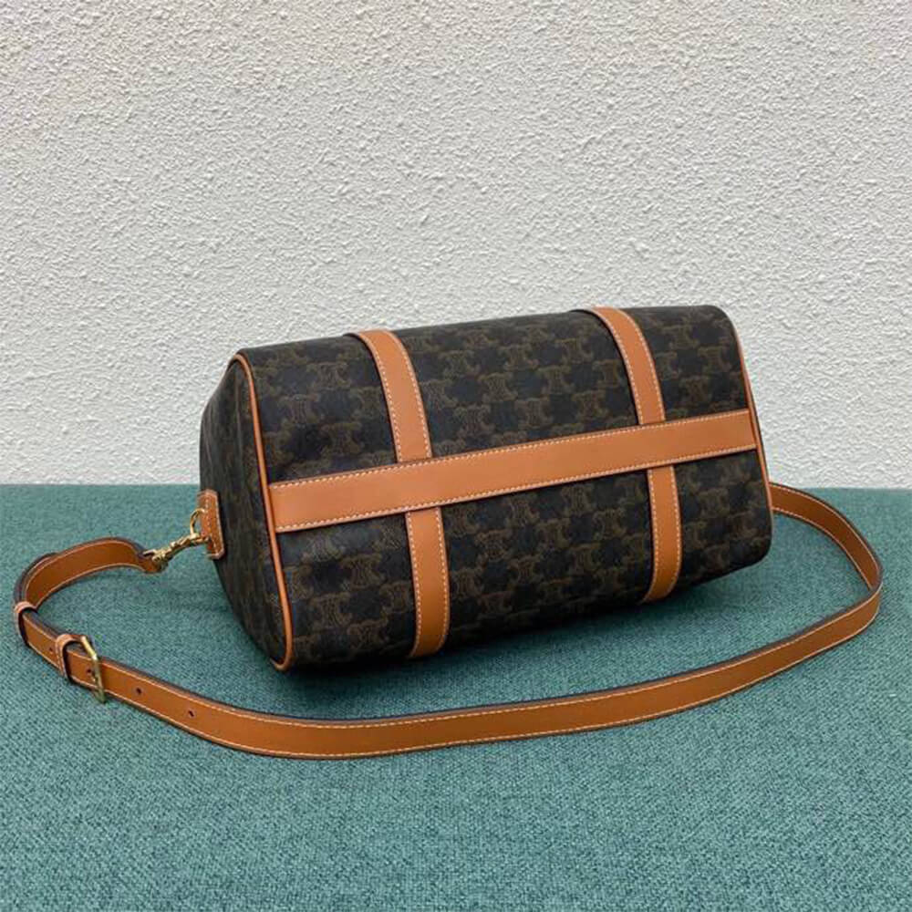 CELINE Large Boston IN Triomphe Canvas and calfskin