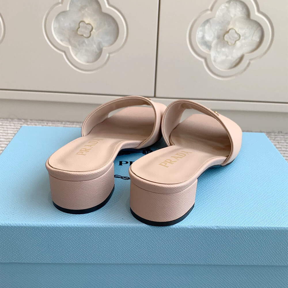 Prada Saffiano patent leather sandals